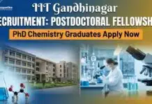 Chemistry Postdoctoral Fellowship at IIT Gandhinagar | Earn up to Rs. 1,00,000 INR per month IIT Gandhinagar Recruitment: Postdoctoral Fellowship | PhD Chemistry Graduates Apply Now