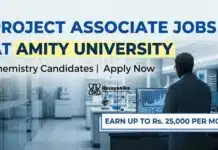Project Associate Jobs at Amity Careers – Chemistry Opportunity 2026 Project Associate Jobs at Amity | Chemistry Candidates Apply