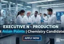 Asian Paints Hiring MSc Chemistry Graduates | Apply Now Executive Production Jobs at Asian Paints MSc Chemistry Roles