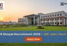 Government Job at IISER Bhopal | JRF Vacancy | Apply Now IISER Bhopal Recruitment 2026 – JRF Jobs | Govt Job Apply Now