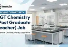 Post Graduate Teacher for Chemistry at St John’s | Apply Now PGT Chemistry Job at St John’s Career Chennai | Apply Now