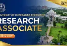 Govt Job vacancy at University of Hyderabad | Apply & earn up to Rs 58,000 per month University of Hyderabad Recruitment – Research Associate Job | Apply Now