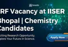 IISER Bhopal Jobs 2026: JRF Vacancy in Chemistry – Apply Before Feb 25! JRF Vacancy at IISER Bhopal | Chemistry Candidates Apply Now