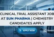 Clinical Trial Assistant Job at Sun Pharma | Freshers Jobs, Apply Now Fresher's Jobs at SunPharma | Apply Now for the Clinical Trial Assistant Role
