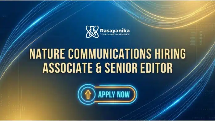 Chemistry Jobs at Springer Nature | Associate or Senior Editor Nature Communications Chemistry Jobs at Springer Nature | Associate or Senior Editor Nature Communications
