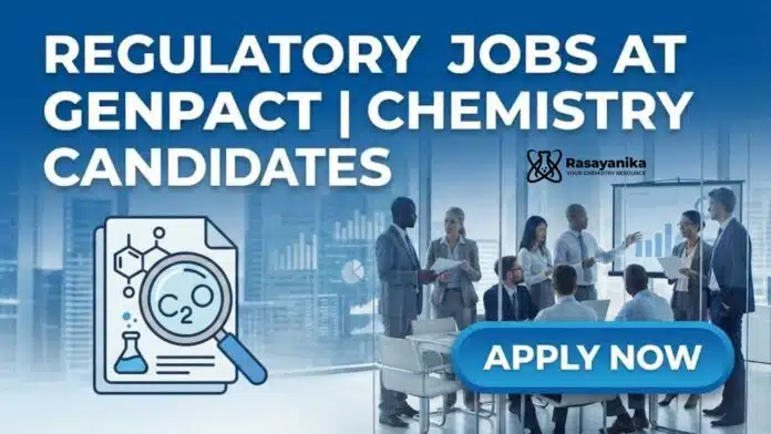 Regulatory Jobs at Genpact | Chemistry Candidates | Apply Now Regulatory Jobs at Genpact | Chemistry Candidates | Apply Now