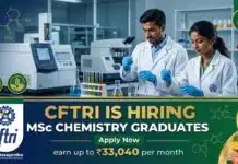 CFTRI is Hiring MSc Chemistry Graduates | Apply Now and earn up to ₹33,040 per month CFTRI Vacancy 2026 | MSc Chemistry Graduates Apply for the Project Associate Job
