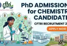 CSIR-CFTRI PhD Admission 2026 for Chemistry Graduates | Apply for the Govt Vacancy PhD Admissions for Chemistry Candidate | CFTRI Recruitment 2026 | Apply Now