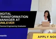 Chemical Science Careers | Chemical Engineering Job at Unilever Chemical Engineering Job at Unilever | Digital Transformation Manager | Apply Now