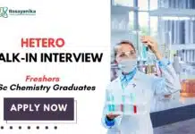 Hetero is hiring Freshers Chemistry Graduates | Apply Now for QA/QC Roles MSc Chemistry Freshers Job at Hetero | Attend the Walk-In Interview