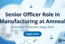 Senior Officer Role at Amneal | Chemistry Graduates Apply Now BSc Chemistry Job at Amneal | Apply Now for Senior Officer Role in Manufacturing