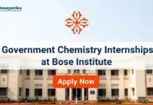 Summer Internship Program 2026 at Bose Institute for Chemistry Graduates Government Chemistry Internships at Bose Institute | Chemical Science Graduates Apply Now