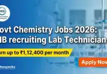 Lab Technician Govt Chemistry Jobs in Research Labs | Apply & earn up to ₹1,12,400 per month Govt Chemistry Jobs for Lab Technician at NIB | Chemical Science Graduates Apply Now