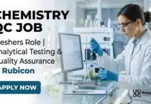 Chemistry QC Job for Freshers – Analyst Opportunity in Quality Control Chemistry QC Job at Rubicon | Freshers Role | Apply Now