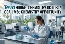 Teva Hiring Chemistry QC Job in Goa – MSc Chemistry Jobs Opportunity Chemistry QC Job at Teva | Candidates Apply Now