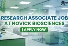 Novick Biosciences is Hiring Organic Chemistry Graduates for Research Associate Role in Chemical Synthesis Research Associate Job at Novick Biosciences | Organic Chemistry Graduates Apply Now
