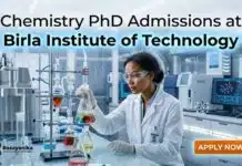 PhD in Chemistry 2026–27: Advance Your Research Career at Birla Institute of Technology Mesra Chemistry PhD Admissions at Birla Institute of Technology | Apply