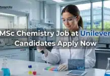 Unilever Careers: MSc Chemistry Job as Product Technology Manager in Mumbai MSc Chemistry Job at Unilever | Candidates Apply Now