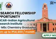 Govt Vacancy at IARI | Apply Now for JRF Roles & earn up to Rs. 54,000/month Research Job in Chemistry | IARI JRF Recruitment | Apply Now