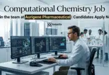 High-Paying Computational Chemistry Job in Bengaluru | PhD Opportunity at Aurigene Computational Chemistry Job at Aurigene Pharmaceutical | Apply