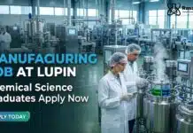Lupin is Hiring Manufacturing Job Pune | Chemistry Graduates Apply Now MSc Chemistry Job at Lupin | Chemical Science Graduates Apply Now