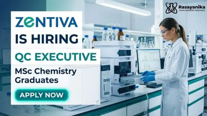 MSc Chemistry Job at Zentiva | Quality Control Executive Role MSc Chemistry Job at Zentiva | Quality Control Executive Role