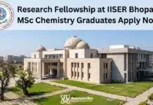 IISER Bhopal Vacancy 2026: MSc Chemistry Graduates Apply for Junior Research Fellowship Research Fellowship at IISER Bhopal | MSc Chemistry Graduates Apply Now