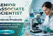 Senior Chemist Role at Prakruti Products | Chemistry Graduates Apply Now MSc Chemistry Job at Prakruti Products | Apply Now For Senior Chemist Role