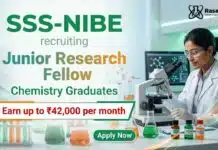 JRF Job at SSS-NIBE | Chemistry Graduates Apply Now & Earn up to ₹42,000 per month Government Job for Chemistry Graduates at SSS-NIBE | Apply Now for JRF Job