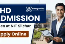 PhD Admission 2026 Open at NIT Silchar | PhD Program Across Departments | Apply Online PhD Admission NIT Silchar PhD Admission PhD Program 2026 research admission India institute