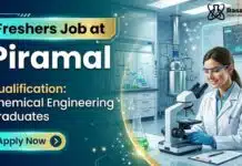 Piramal is Hiring Freshers Chemical Engineering Graduates for Trainee Job | Apply Now Freshers Job at Piramal | Chemical Engineering Graduates Apply Now For Trainee Job