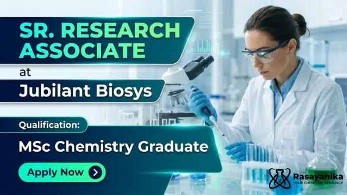 Research Associate Job at Jubilant | MSc Chemistry Graduates Apply Now Research Associate Job at Jubilant | MSc Chemistry Graduates Apply Now