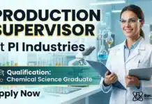 PI Industries is Hiring MSc Chemistry Graduates | Production Supervisor Role MSc Chemistry Job at PI Industries | Apply Now for Production Supervisor Role