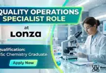 Lonza is Hiring BSc Chemistry Graduates | Apply for Quality Operations Specialist BSc Chemistry Jobs at Lonza | Quality Specialist Role | Apply Now