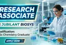 Jubilant Hiring Research Associate Role | MSc Chemistry Graduates Apply Now MSc Chemistry Job at Jubilant | Apply Now for Research Associate Job