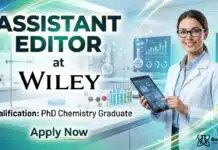 Wiley is Hiring PhD Chemistry Graduates for Assistant Editor Role | Apply Now PhD Chemistry Job at Wiley | Apply Now for Assistant Editor Role