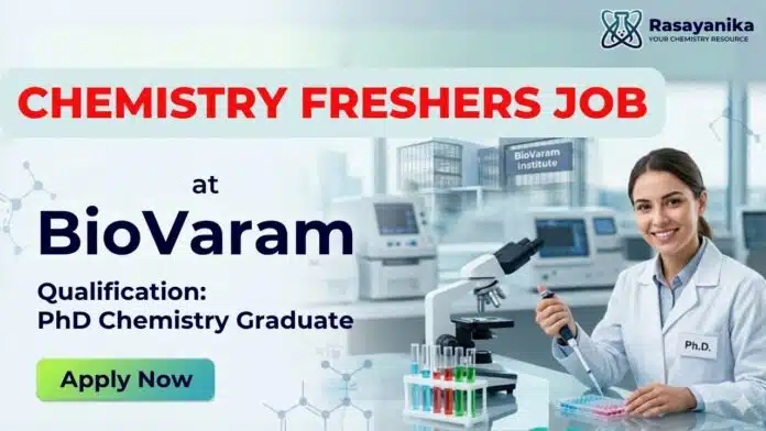 PhD Chemistry Job at BioVaram | Peptide Scientist Role PhD Chemistry Job at BioVaram | Peptide Scientist Role