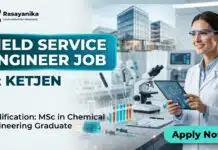 Ketjen is Hiring Field Service Engineer | Chemical Engineering Graduates Apply Now Chemical Engineering Job at Ketjen | Apply for Service Engineer Role