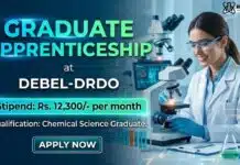DRDO Apprenticeship Program for Chemical Science Graduates | Stipend Up to Rs.12,300/- per month Chemistry Degree Apprenticeship | DRDO Recruitment