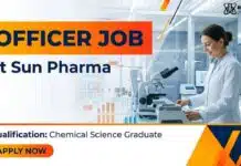 Sun Pharma Hiring Officer Role in Production | Chemical Science Graduates Apply Now MSc Chemistry Job at Sun Pharma | Apply Now Officer Role