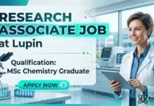 Lupin Hiring MSc Chemistry Graduates | Apply For Research Associate Role Research Associate Job at Lupin | MSc Chemistry Graduates Apply Now