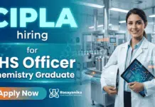 EHS Officer Job at Cipla Careers | Chemistry Jobs Opportunity EHS Officer Job Cipla Careers Chemistry Jobs safety officer role