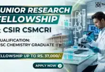 CSIR CSMCRI Recruiting Project JRF | Chemistry Graduates Apply & Earn Up to Rs. 37,000/- MSc Chemistry Jobs | CSIR CSMCRI JRF Recruitment