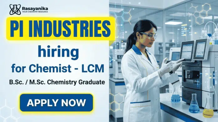 Chemistry Job at Pi Industries careers for R&D Jobs in agrochemical laboratory Chemistry Job at Pi Industries careers for R&D Jobs in agrochemical laboratory