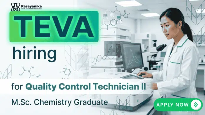 Quality Control Job at Teva Careers for Chemistry Job in pharmaceutical laboratory Quality Control Job at Teva Careers for Chemistry Job in pharmaceutical laboratory