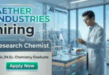 Research Chemist Jobs at Aether Industries | R&D Jobs Opportunity | Apply Now Research Chemist Jobs Aether Industries R&D Jobs chemical research laboratory career opportunity