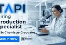 MSc Chemistry Jobs at TAPI careers | Production Specialist job | Apply Now Explore MSc Chemistry Jobs with TAPI careers in a Production Specialist pharma job role