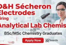 Chemist Jobs at D&H Sécheron Electrodes Pvt Ltd | Chemistry Jobs | Apply Now Chemist Jobs at D&H Sécheron Electrodes Pvt Ltd for Chemistry Jobs