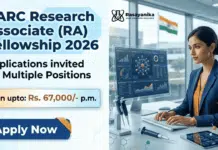 BARC Research Associate (RA) Fellowship 2026 – Applications invited for Multiple Positions | Earn upto: Rs. 67,000/- p.m. Government fellowship under barc recruitment. Apply now for chemistry research jobs in nuclear and advanced research projects in India.