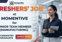 Chemistry Jobs for Freshers in Manufacturing at Momentive Careers | Apply Now Chemistry jobs for freshers Momentive Careers Chemical Industry Jobs Junior Team Member Manufacturing Chennai